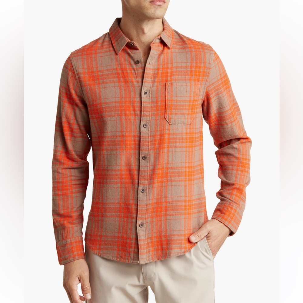 Abound Ethan Plaid Button Front Shirt Size XS